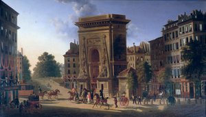 View of the Porte St. Denis and the Boulevard de Bonne Nouvelle by Pierre Alexandre Pau de Saint Martin